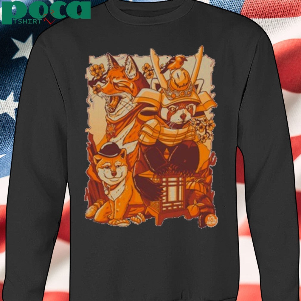 Tenhun Orange Fuzz Shirt