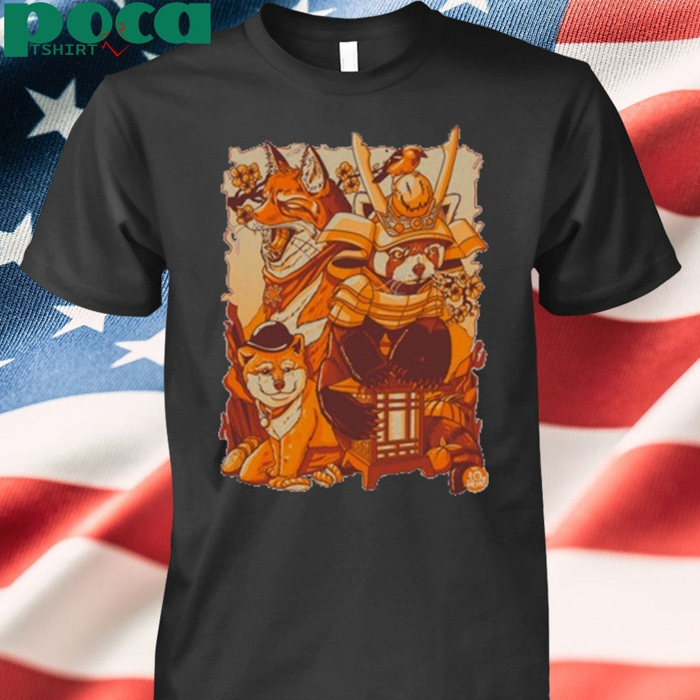 Tenhun Orange Fuzz Shirt