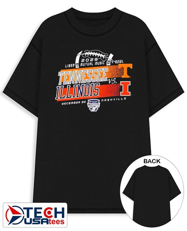 Tennessee Volunteers vs Illinois Fighting Illini 2025 Music City Bowl Champs shirt