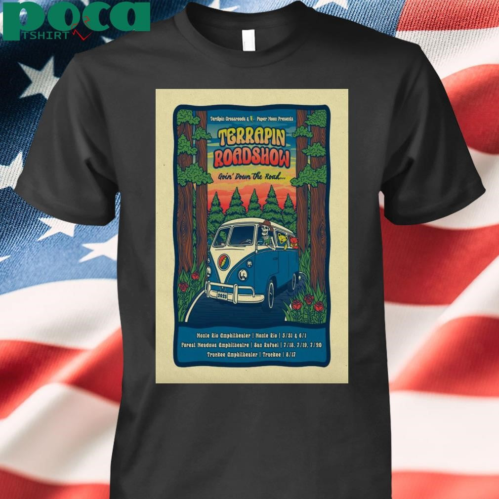 Terrapin Roadshow 2025 Goin’ Down The Road Shows Poster T-Shirt
