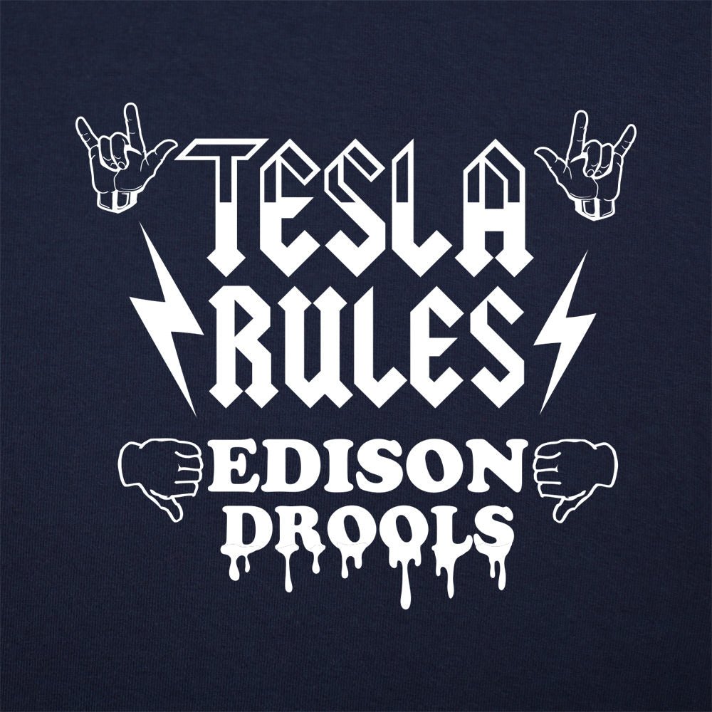 Tesla Rules Edison Drools Rock Star Electricity Rivalry