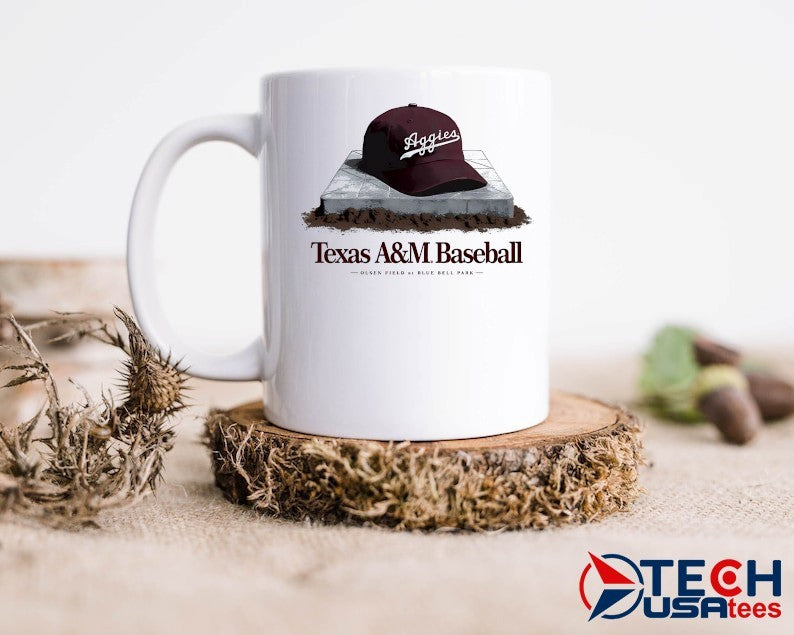 Texas A and M Aggies Baseball Olsen Field at Blue Bell Park hat shirt