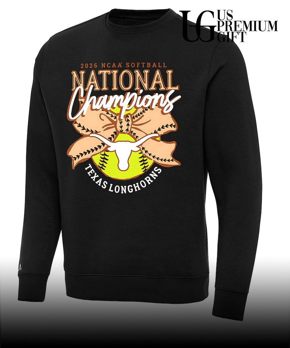 Texas Longhorns 2026 NCAA Softball National Champions Bow logo shirt