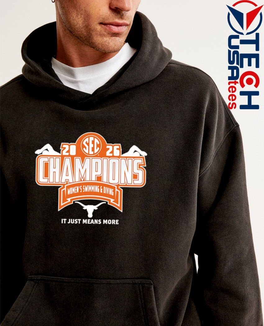 Texas Longhorns 2026 SEC Women’s Swimming and Diving Champions shirt
