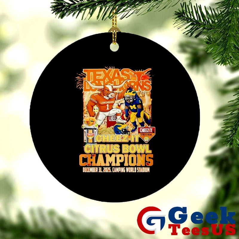 Texas Longhorns Cheez-It Citrus Bowl Champions 2025 mascot T-shirt