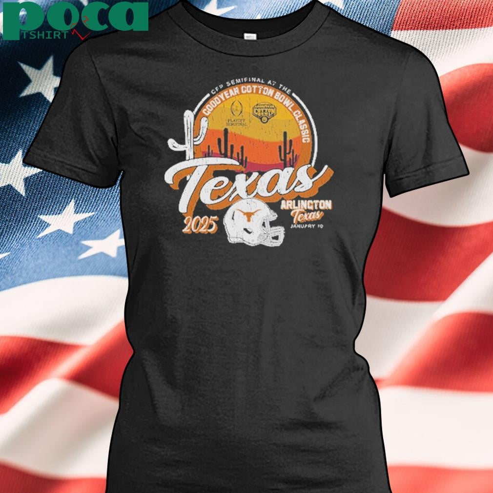 Texas Longhorns College Football Playoff 2025 Cotton Bowl T-Shirt