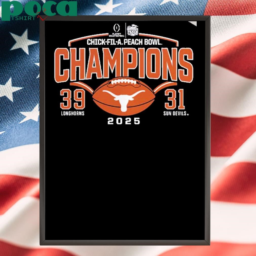 Texas Longhorns College Football Playoff 2025 Peach Bowl Champions Victory Ahead shirt