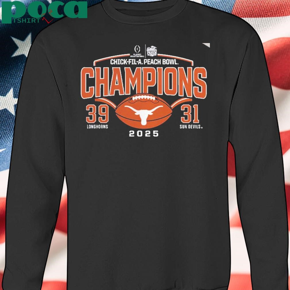 Texas Longhorns College Football Playoff 2025 Peach Bowl Champions Victory Ahead shirt