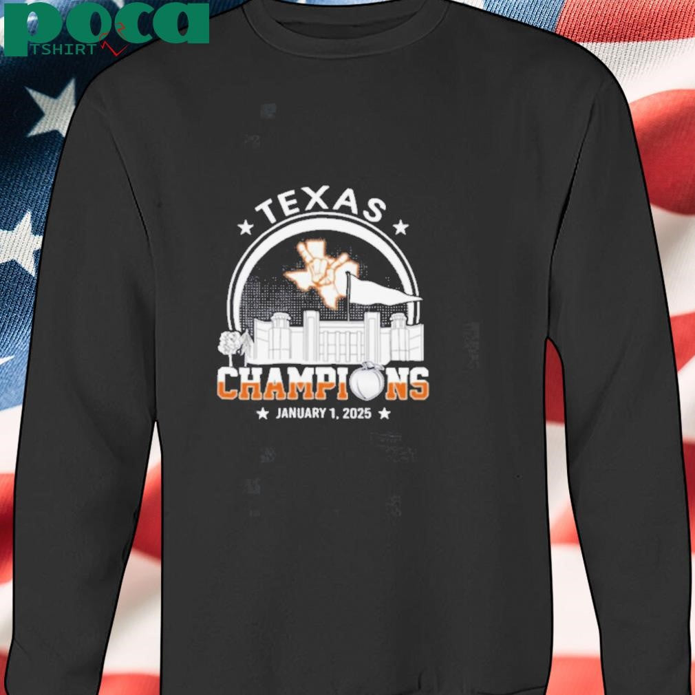 Texas Longhorns Football January 1 2025 Rose Champions Skyline Shirt