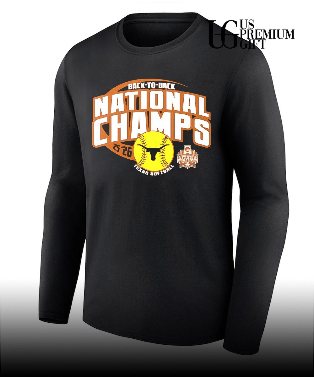Texas Longhorns Softball Women’s NCAA Back To Back National Champs 2025-2026 shirt