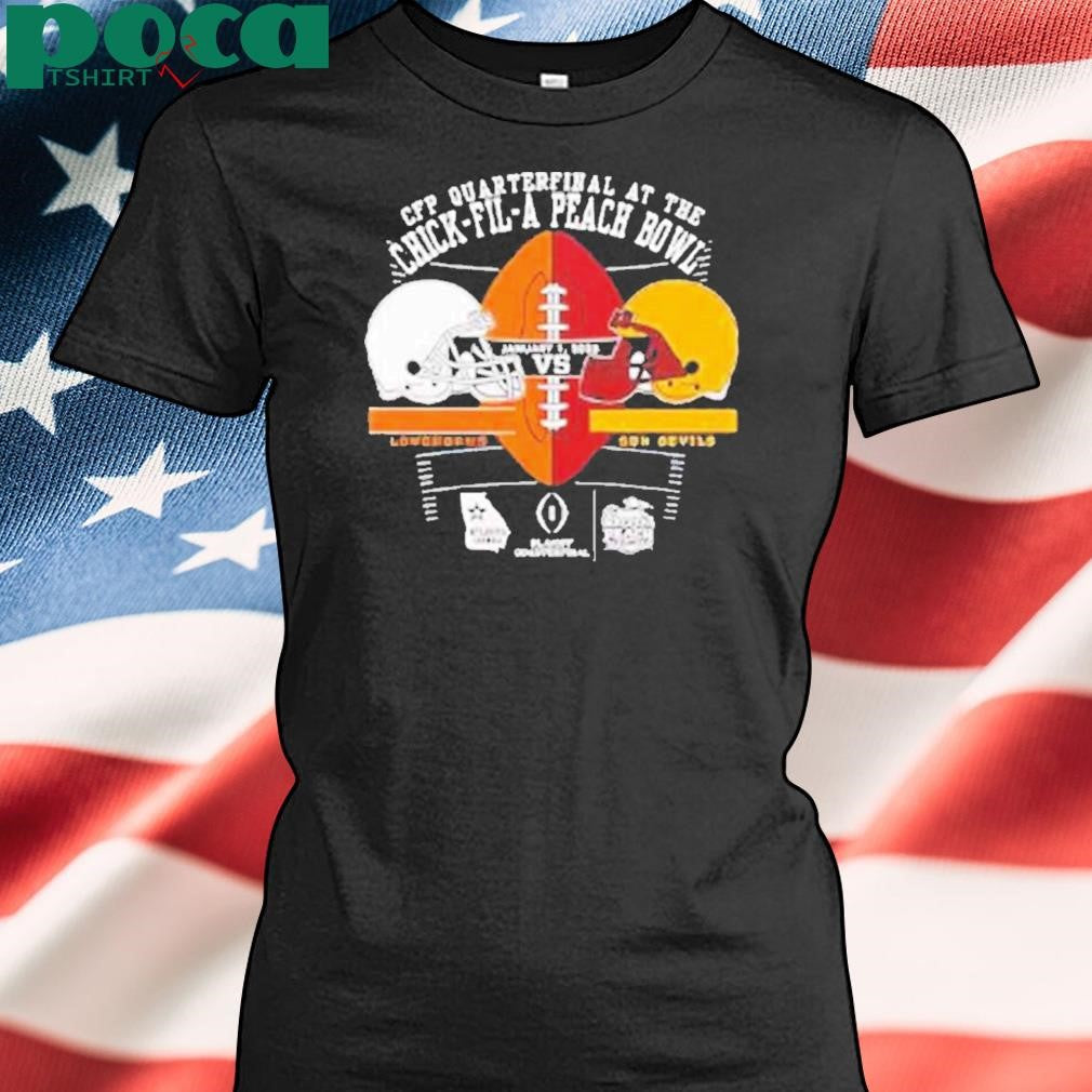 Texas Longhorns Vs Arizona State Sun Devils Peach Bowl 2025 Shirt
