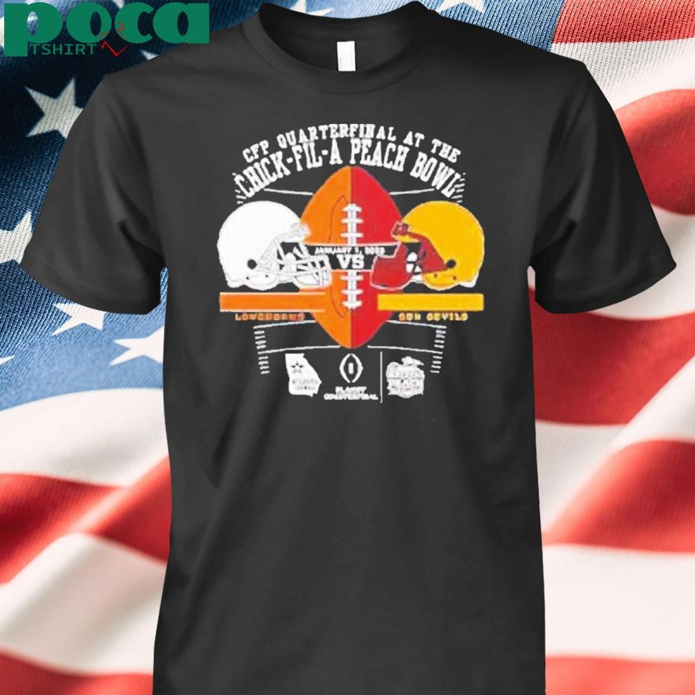 Texas Longhorns Vs Arizona State Sun Devils Peach Bowl 2025 Shirt