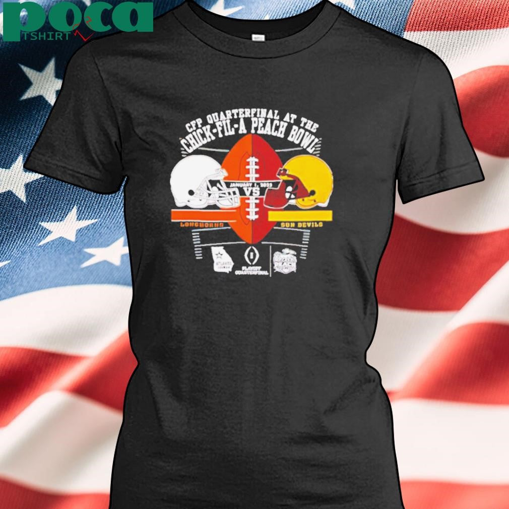 Texas Longhorns Vs Arizona State Sun Devils Peach Bowl 2025 head to head shirt