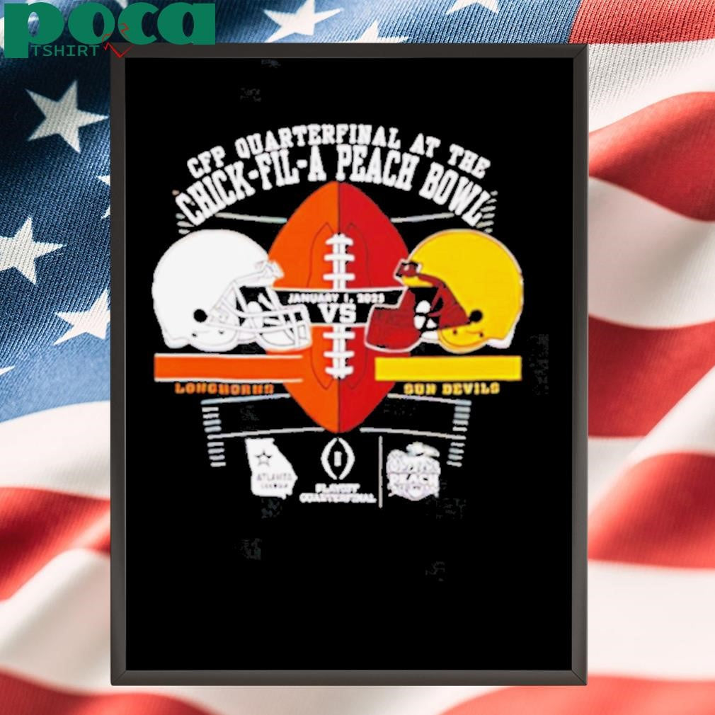 Texas Longhorns Vs Arizona State Sun Devils Peach Bowl 2025 head to head shirt