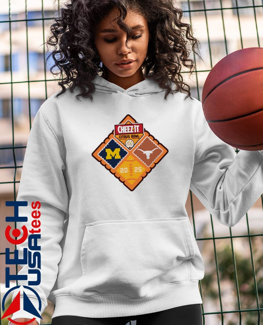 Texas Longhorns vs Michigan Wolverines 2025 Cheez-It Citrus Bowl Champions logo shirt