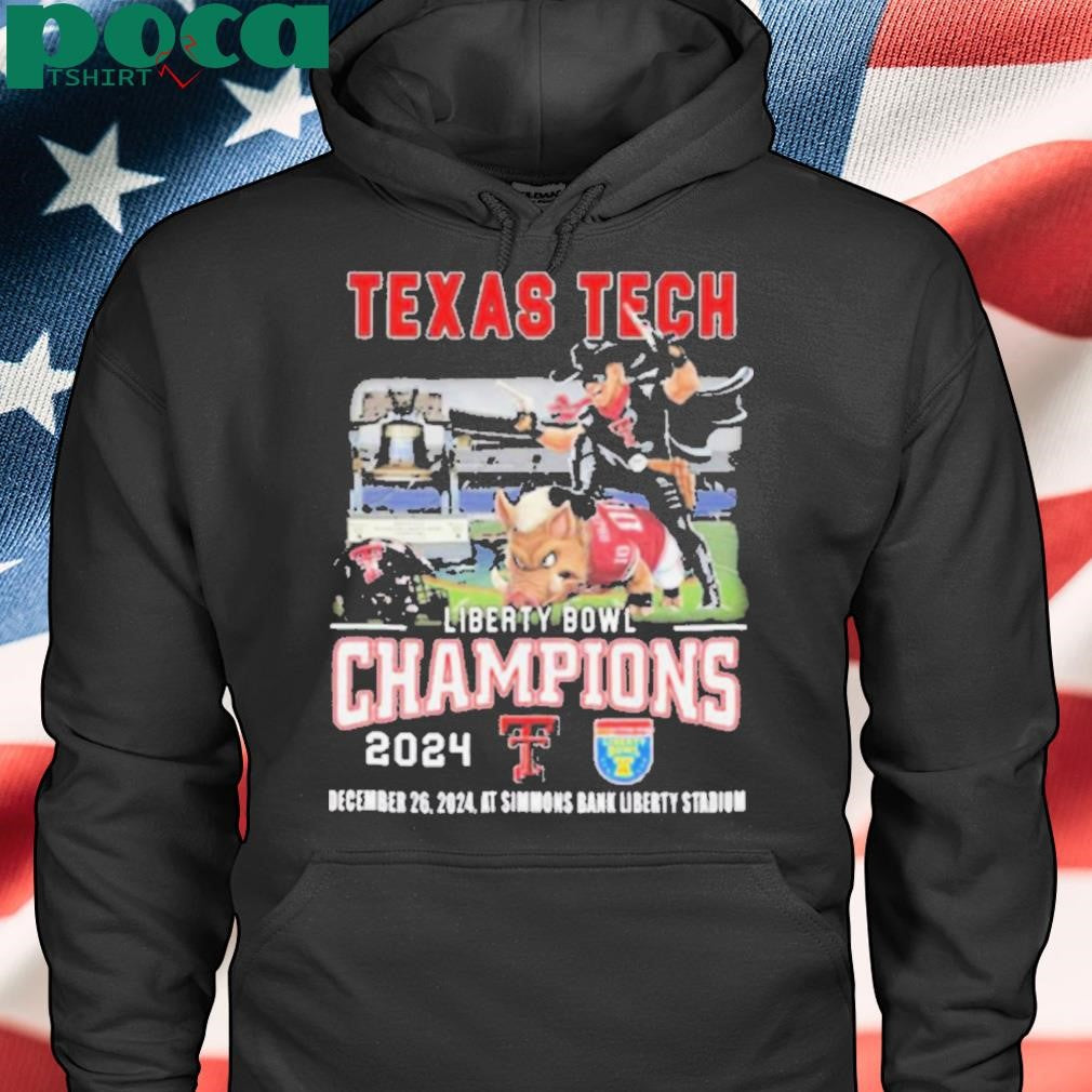 Texas Tech Liberty Bowl Champions 2024 Dec 26 At Simmons Bank Liberty Stadium Mascot t shirt