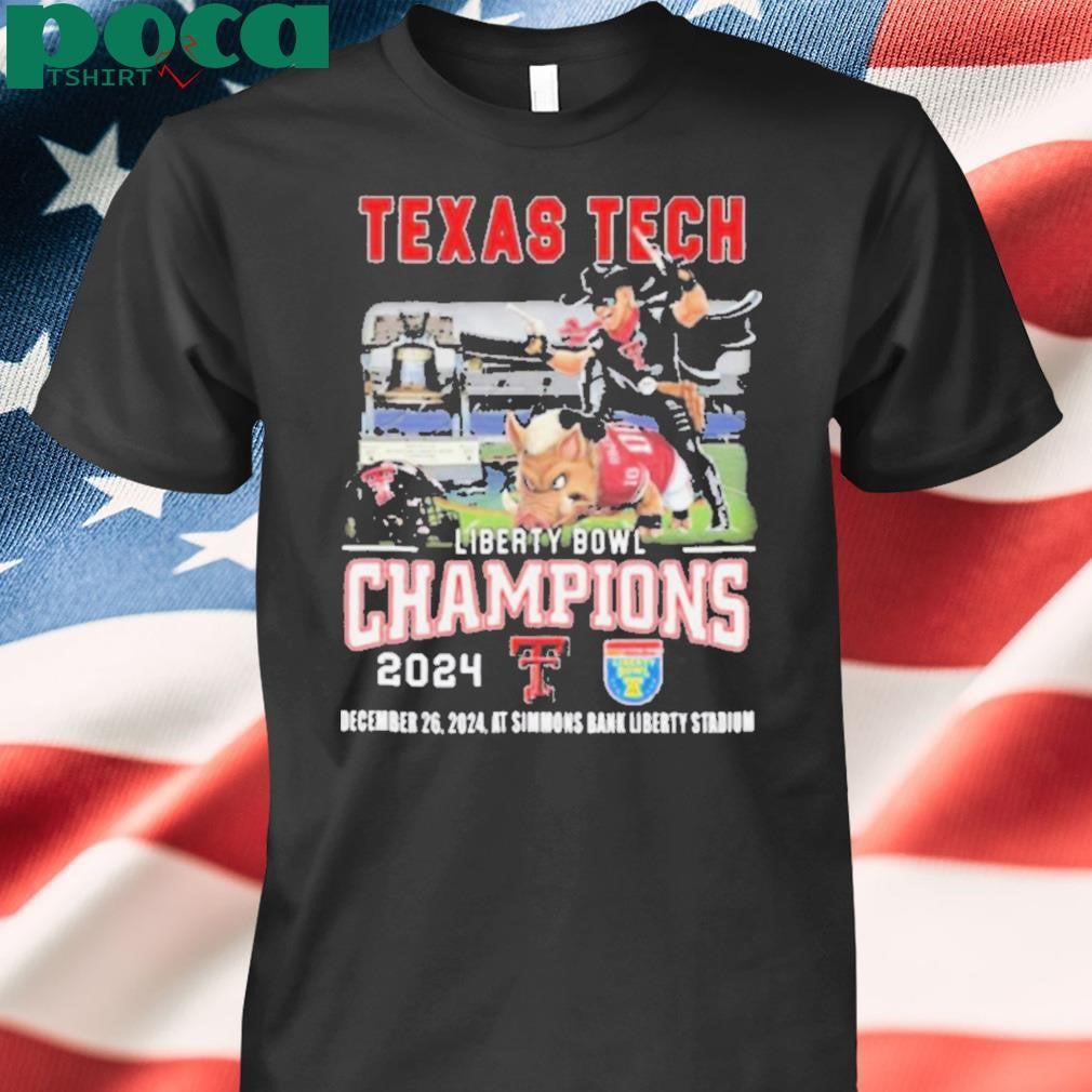 Texas Tech Liberty Bowl Champions 2024 Dec 26 At Simmons Bank Liberty Stadium Mascot t shirt