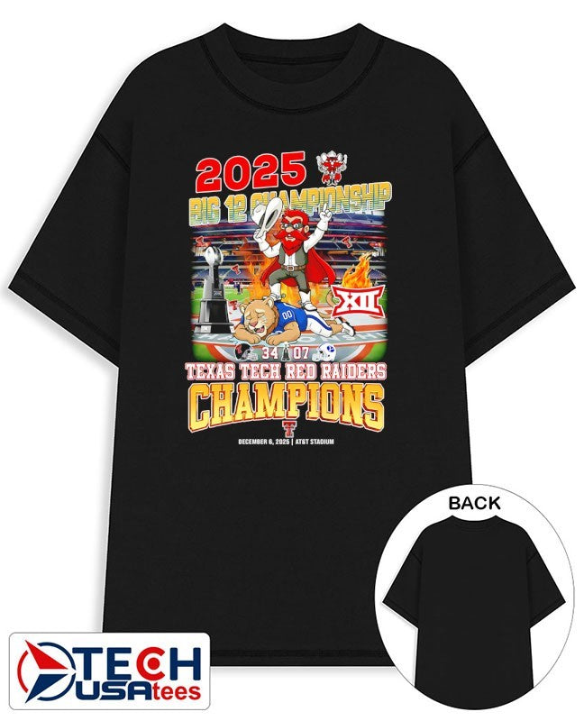 Texas Tech Red Raiders 2025 Big 12 Championship defeat mascot hirt