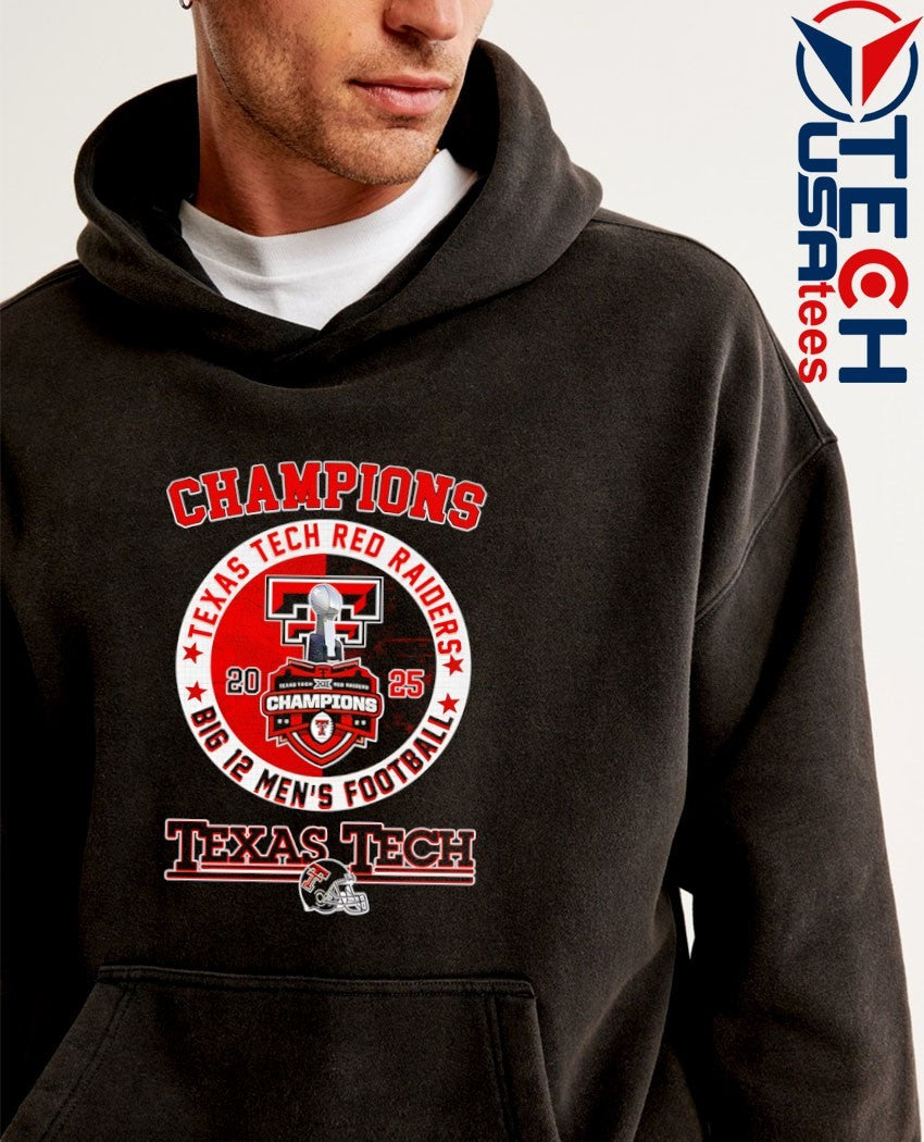 Texas Tech Red Raiders 2025 Big 12 Men’s Football Champions logo shirt