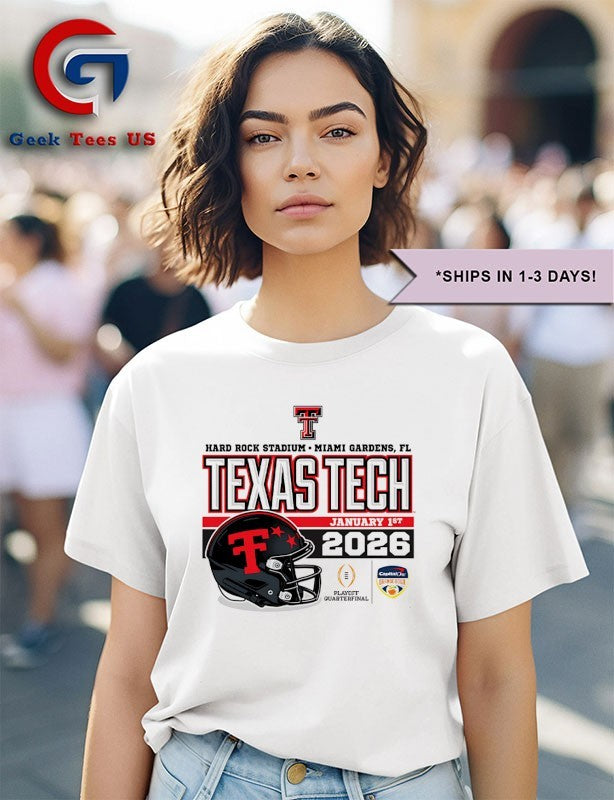 Texas Tech Red Raiders 2026 CFP Quarterfinal Capital one Orange bowl helmet shirt