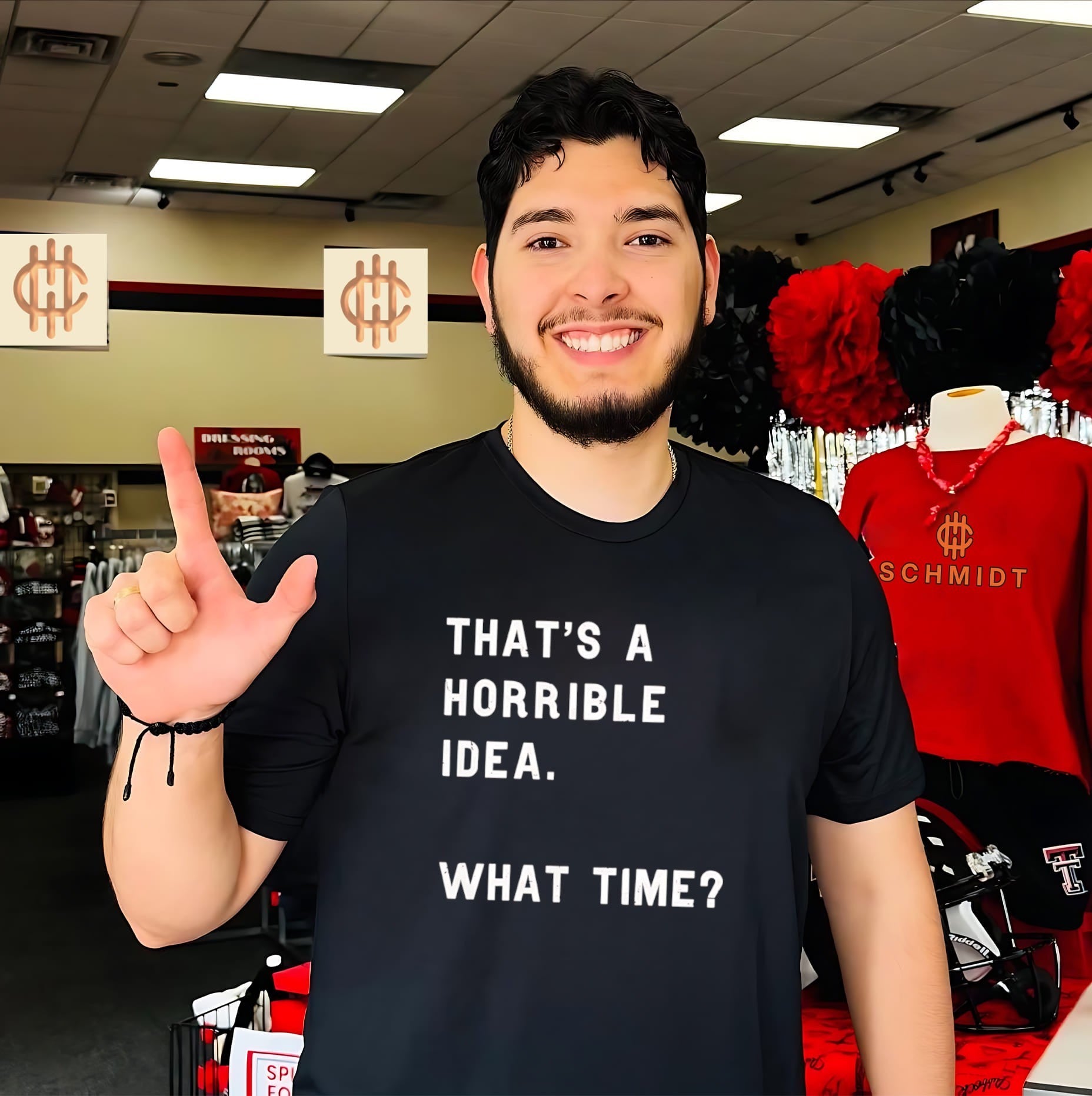 That’s a Horrible Idea What Time funny quote shirt