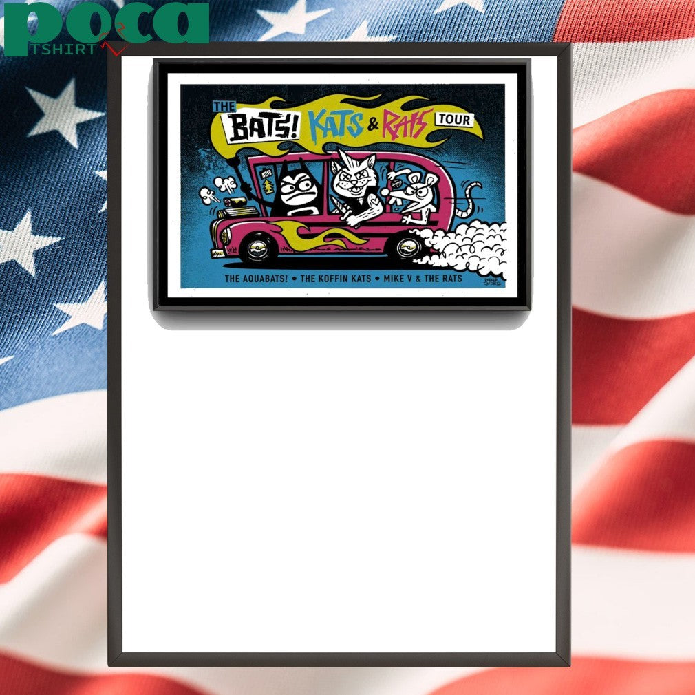 The BATS! KATS & RATS Tour 2025 The Aquabats Poster shirt