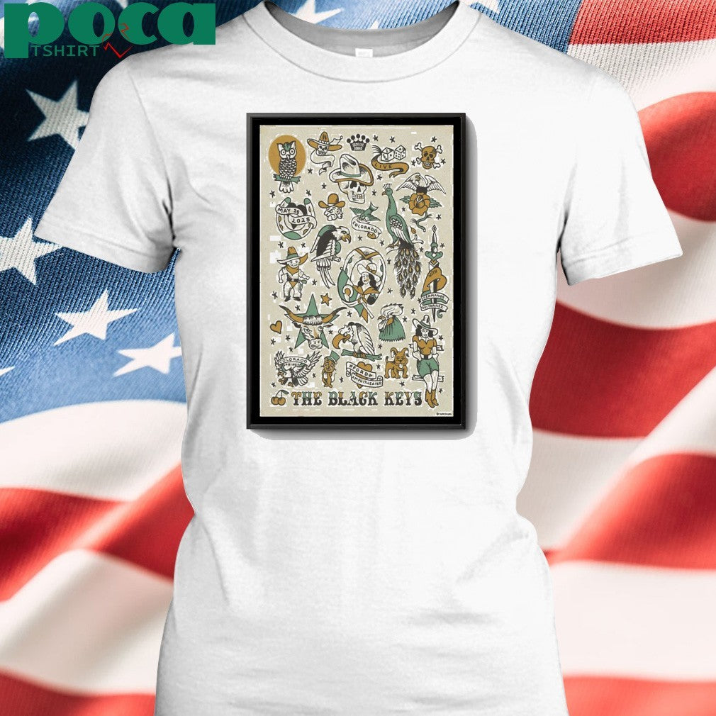 The Black Keys Show May 25 2025 Ford Amphitheater Colorado Springs, CO Poster shirt