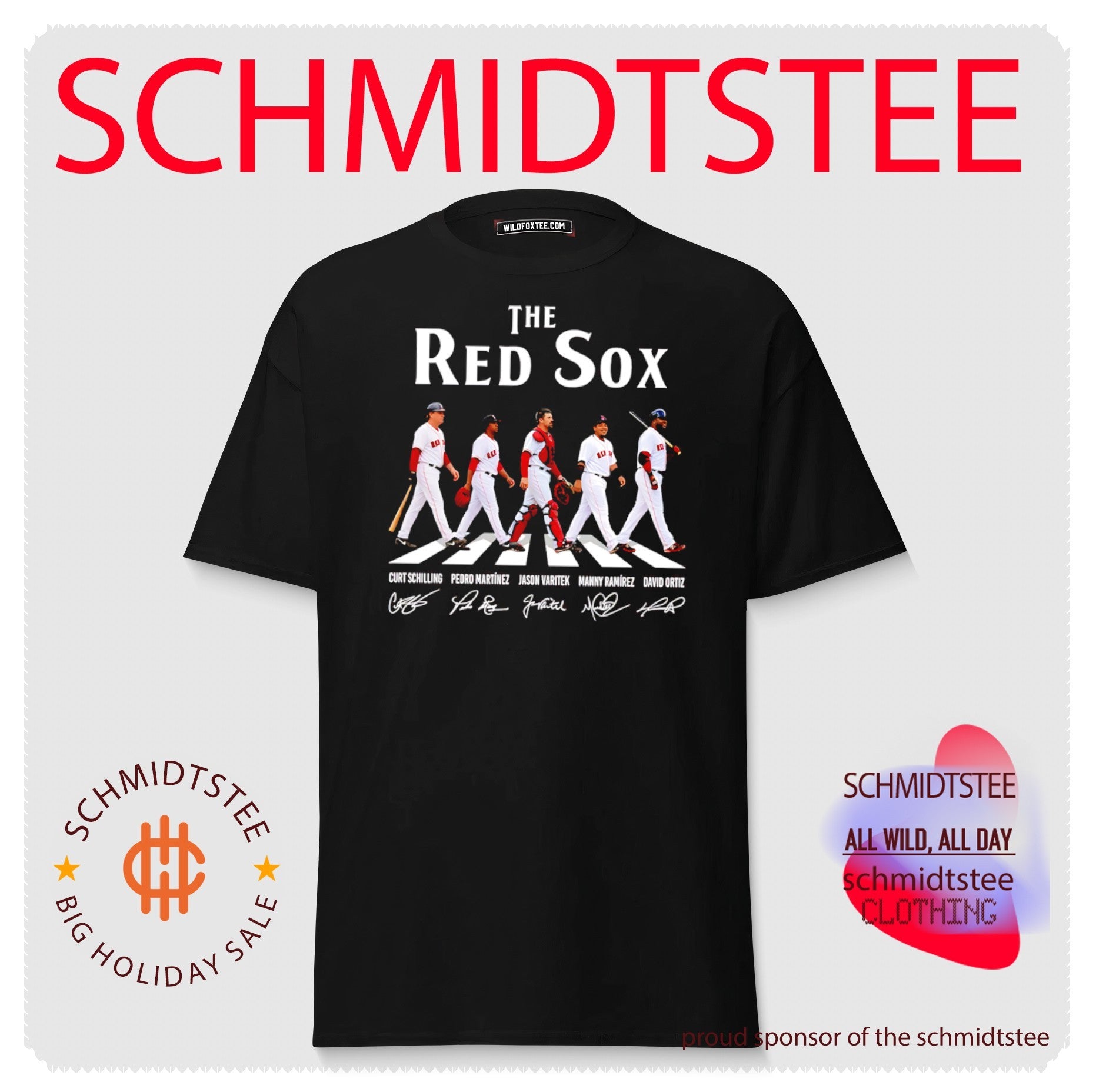 The Boston Red Sox Curt Schilling Pedro Martinez Jason Varitek Manny Ramirez David Ortiz shirt