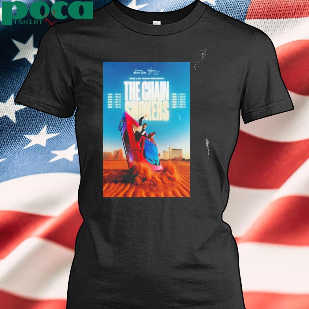 The Chainsmokers 2025 Las Vegas Residency Tour Poster T Shirt