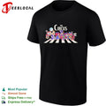 The Circus characters from The Amazing Digital Circus crossing road shirt