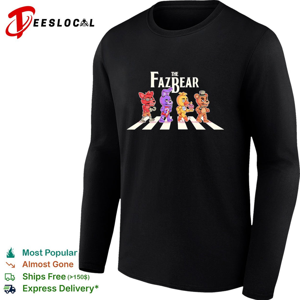 The Fazbear Foxy Bonnie Chica and Freddy crossing road shirt