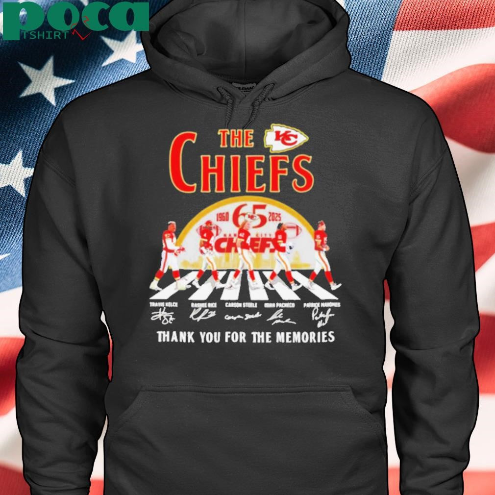 The Kansas City Chiefs 1960 2025 Travis Kelce Rashee Rice Carson Steele Isiah Pacheco Patrick Mahomes Abbey Road signatures shirt
