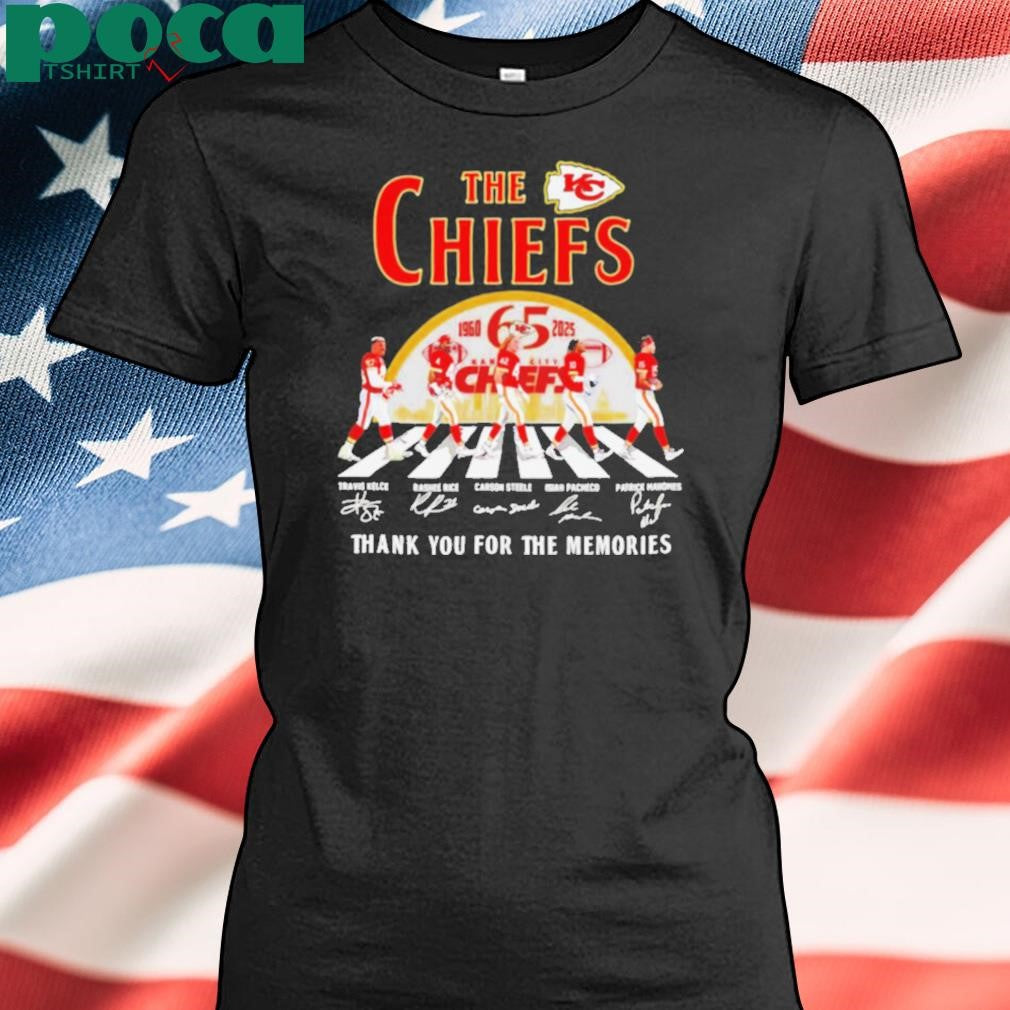 The Kansas City Chiefs 1960 2025 Travis Kelce Rashee Rice Carson Steele Isiah Pacheco Patrick Mahomes Abbey Road signatures shirt