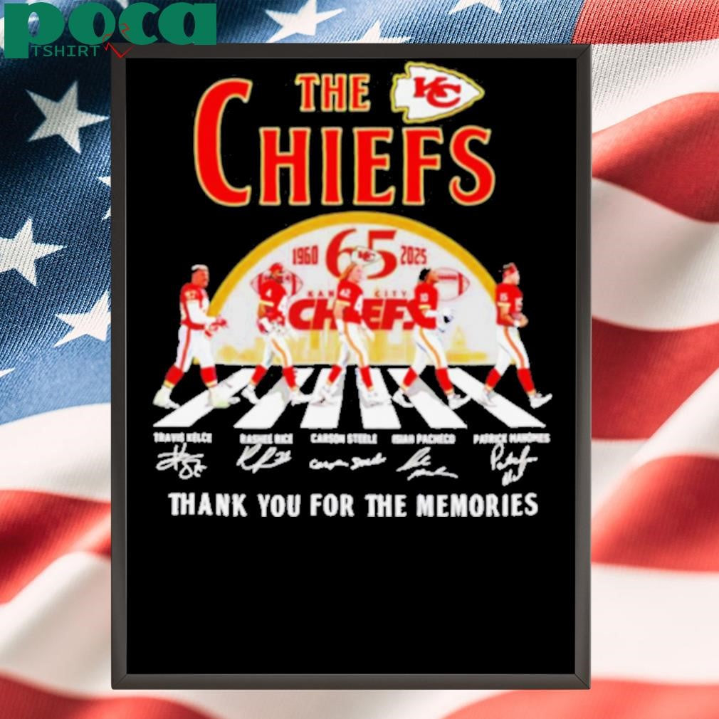 The Kansas City Chiefs 1960 2025 Travis Kelce Rashee Rice Carson Steele Isiah Pacheco Patrick Mahomes Abbey Road signatures shirt