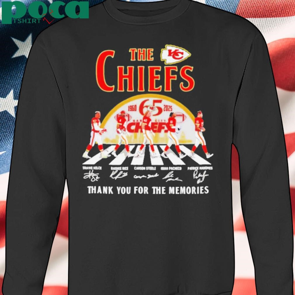 The Kansas City Chiefs 1960 2025 Travis Kelce Rashee Rice Carson Steele Isiah Pacheco Patrick Mahomes Abbey Road signatures shirt