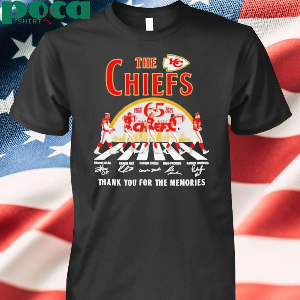 The Kansas City Chiefs 1960 2025 Travis Kelce Rashee Rice Carson Steele Isiah Pacheco Patrick Mahomes Abbey Road signatures shirt
