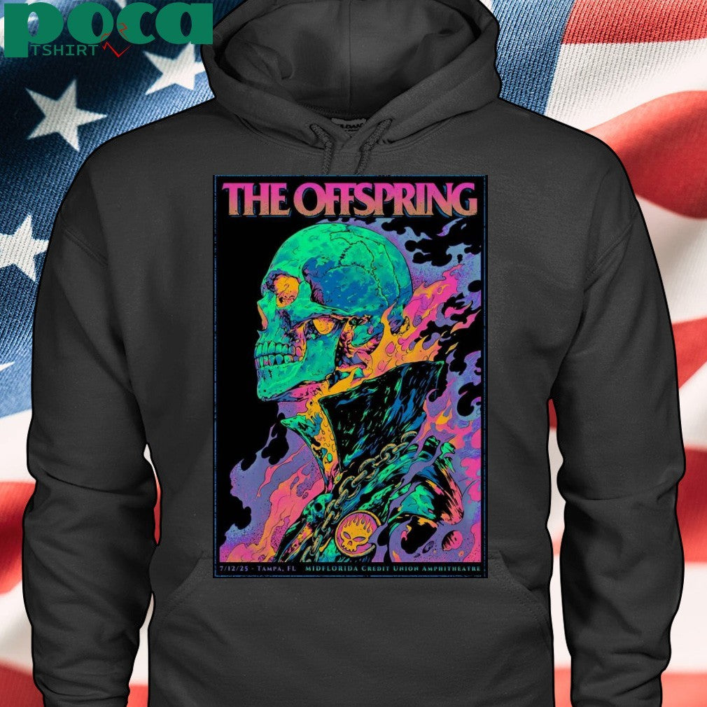 The Offspring July 12 2025 MIDFLORIDA Credit Union Amphitheatre at the FL State Fairgrounds In Tampa FL Poster shirt
