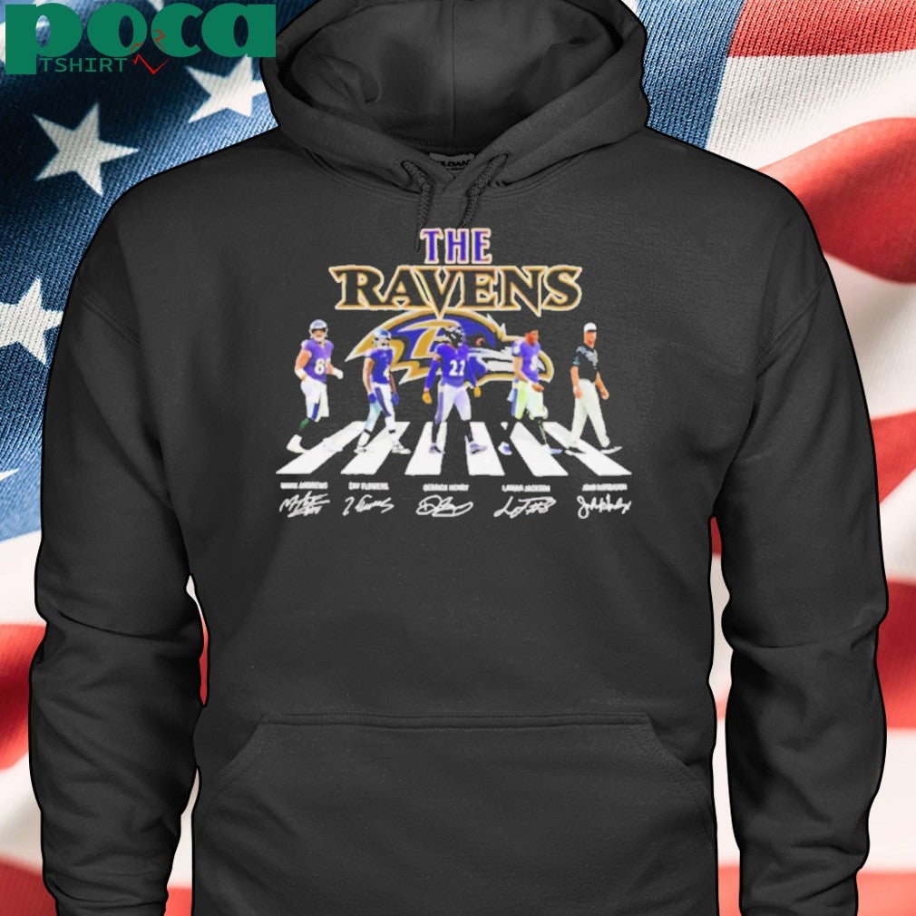 The Ravens Abbey Road Mark Andrews Zay Flowers Derrick Henry signatures shirt
