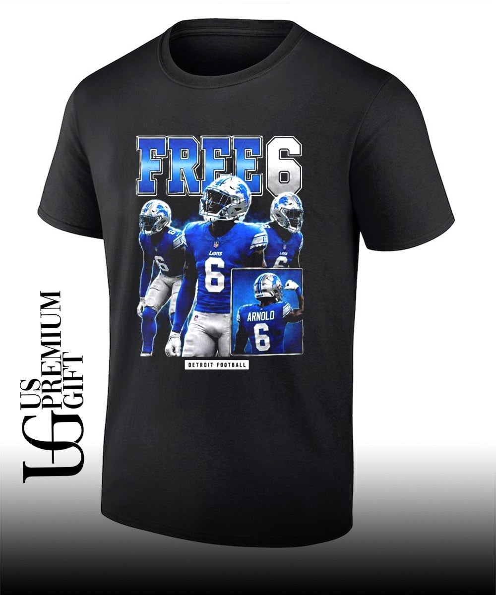 The St Brown Brothers Terrion Arnold Free 6 Detroit Football shirt
