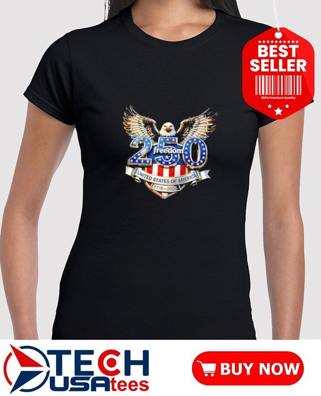 The United States of America 250th Anniversary 1776-2026 Freedom logo shirt