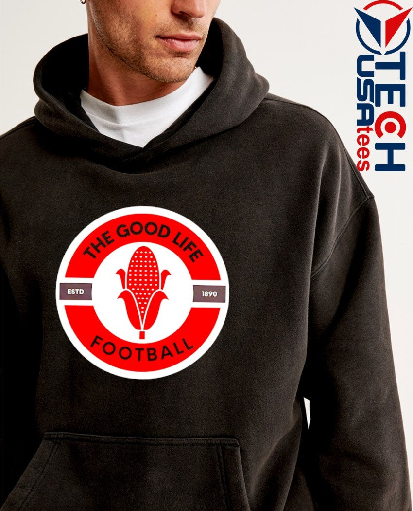 The good life football Nebraska Cornhuskers logo shirt