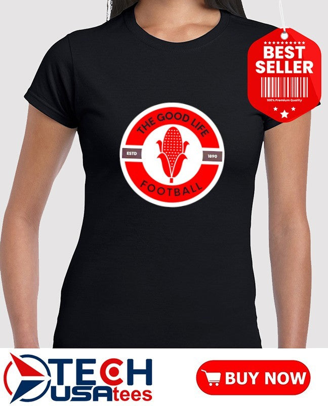 The good life football Nebraska Cornhuskers logo shirt