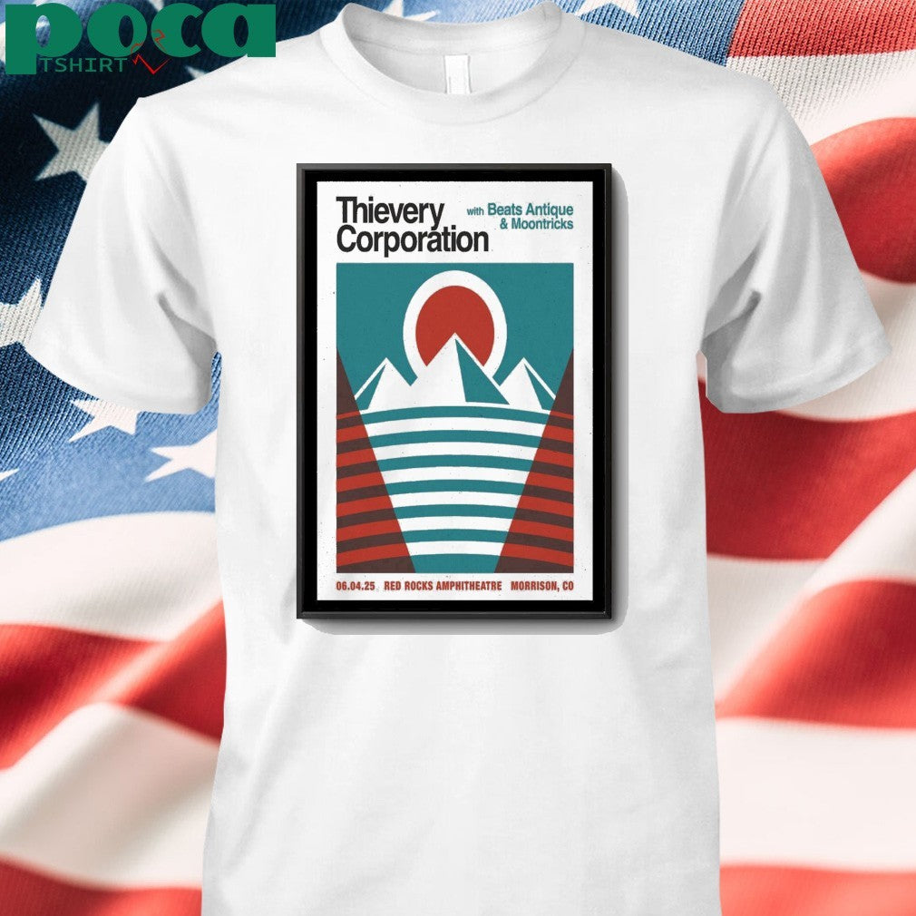 Thievery Corporation June 4, 2025 Morrison, CO at Red Rocks Amphitheatre Poster shirt