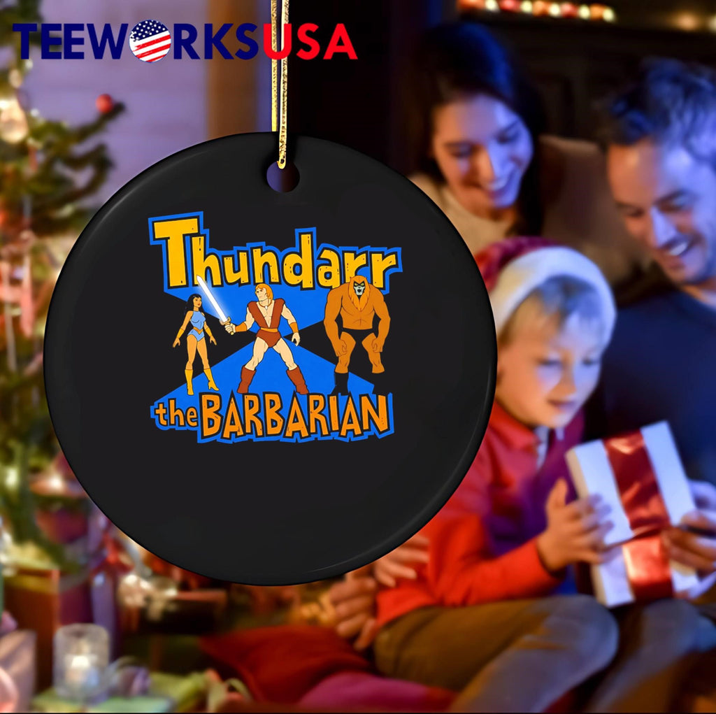 Thundarr and Princess Ariel with Ookla the Mok Fighting Thundarr the Barbarian Shirt
