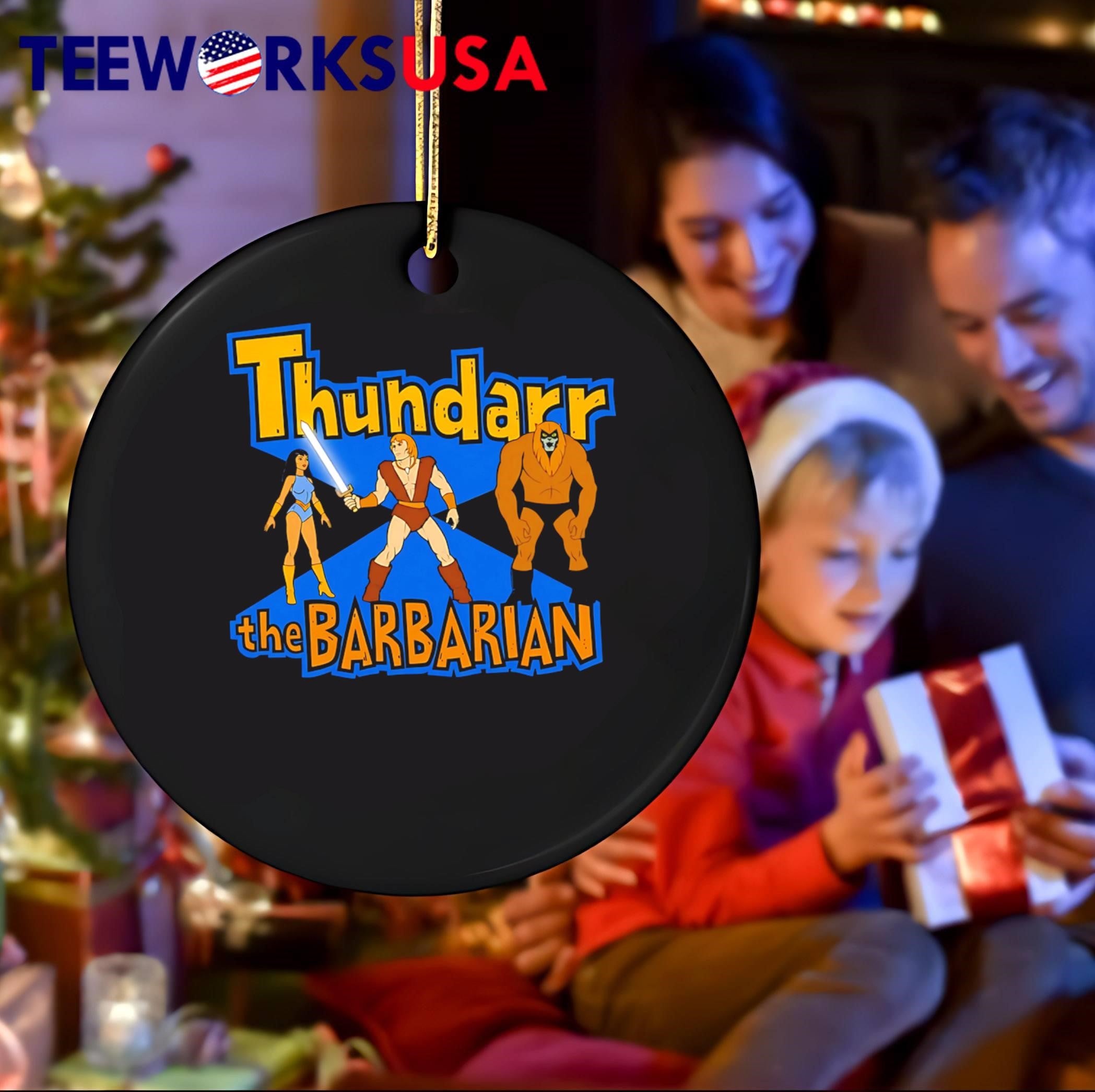 Thundarr and Princess Ariel with Ookla the Mok Fighting Thundarr the Barbarian Shirt