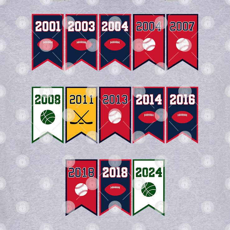 Boston Titletown BOS City Of Champions 2001-2024 Shirt