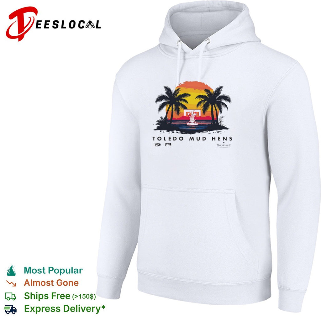 Toledo Mud Hens coconut trees with sunset retro shirt
