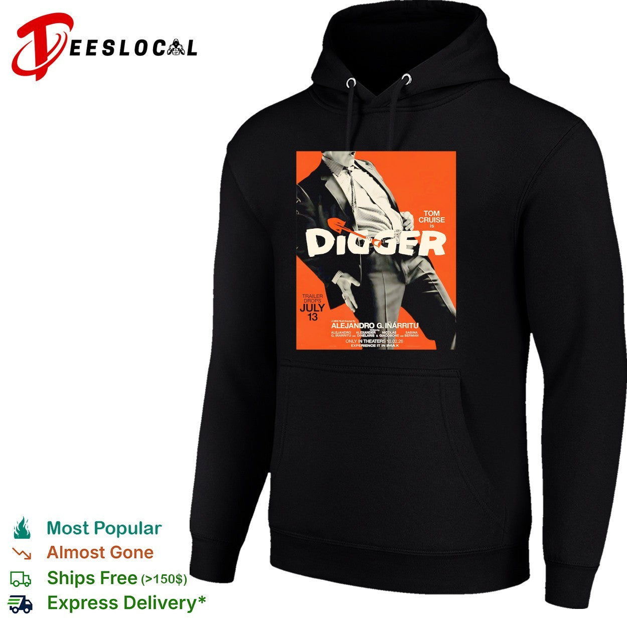 Tom Cruise Digger close up movie poster shirt