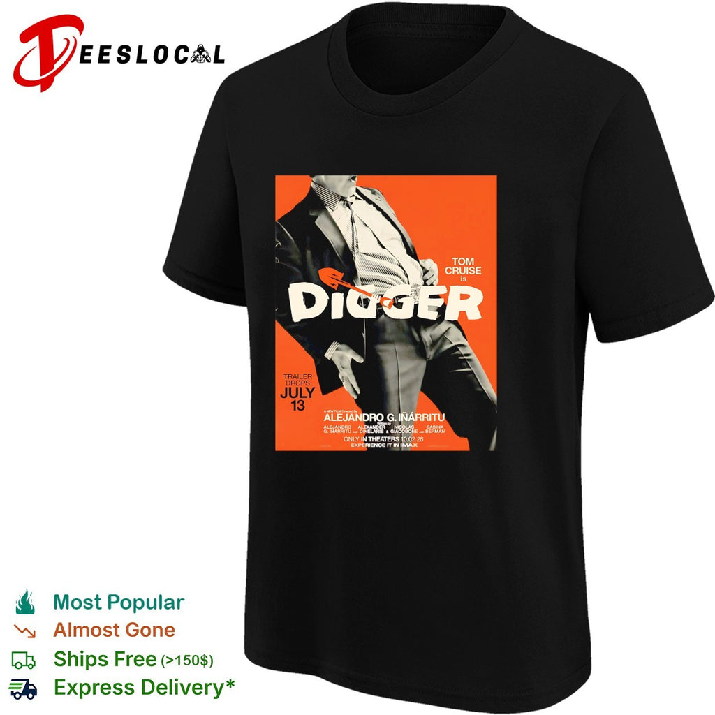Tom Cruise Digger close up movie poster shirt