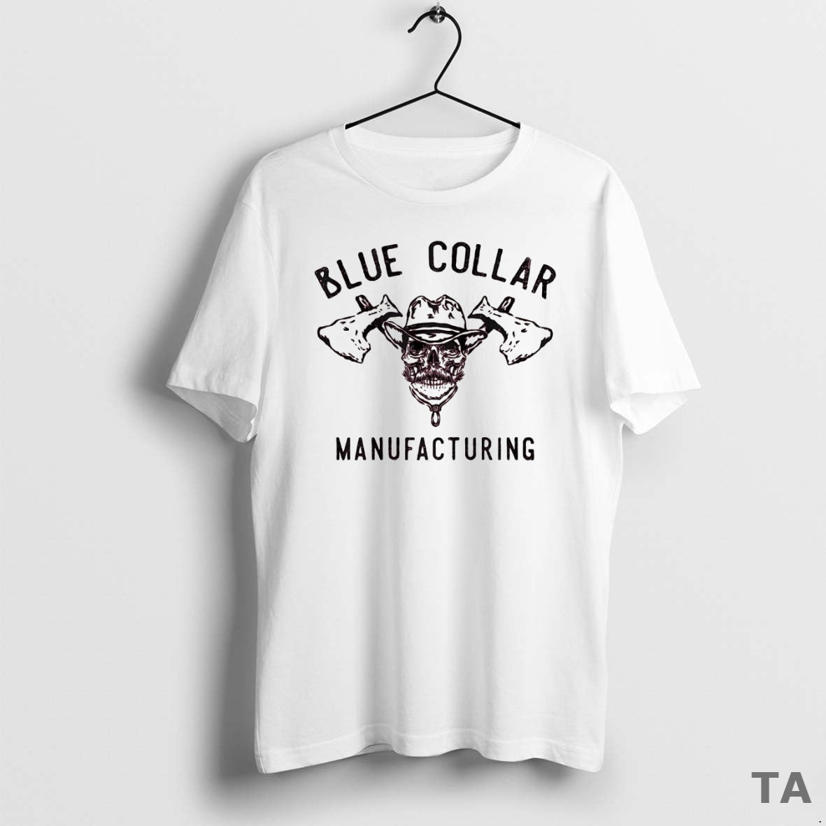 Top Blue Collar Hatchet Manufacturing T Shirt Sweater